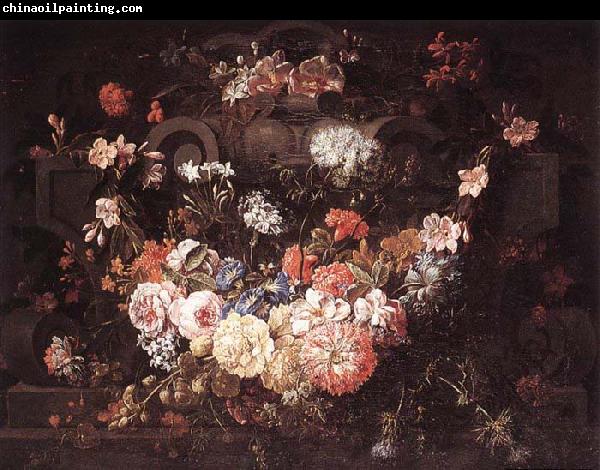 unknow artist Cartouche with Flowers