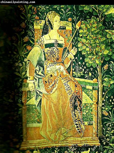 unknow artist tapestry of courtly life