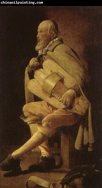 Hans Multscher a 17th century hurdy gurdy player in georges de la tour s le vielleur.