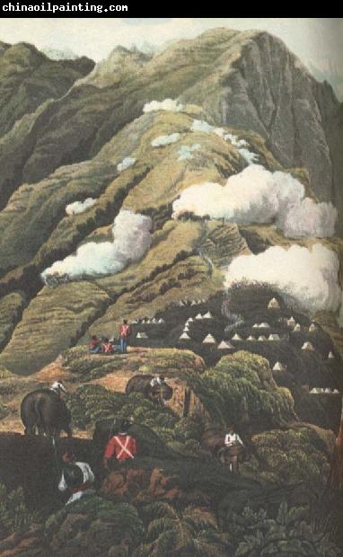 william r clark brittiskt trupplager vid himalayas fot omkring 1840