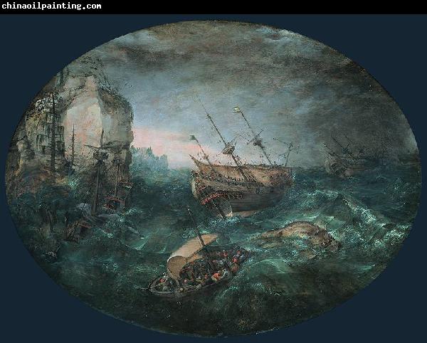 Adam Willaerts Shipwreck Off a Rocky Coast.