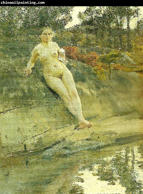 Anders Zorn ovan solbadande flicka