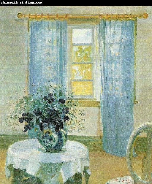 Anna Ancher interior med klematis