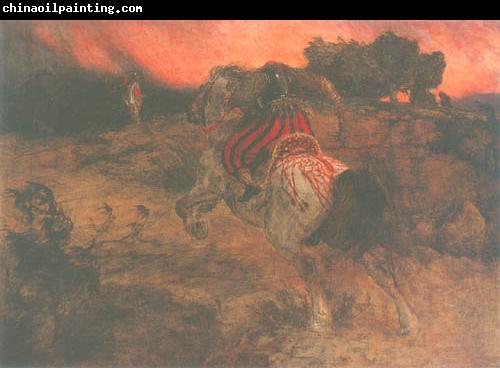 Arnold Bocklin Astolf reitet mit dem Haupte Orills davon