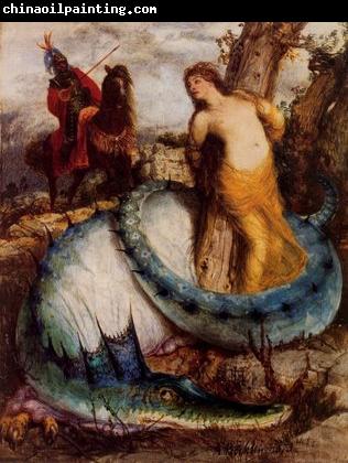 Arnold Bocklin Angelika, von einem Drachen bewacht oder Angelica und Ruggiero