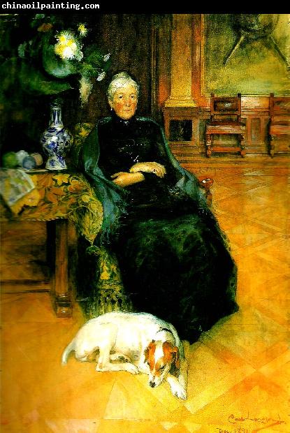 Carl Larsson portratt av fru gothilda furstenberg