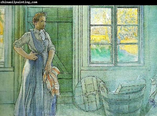 Carl Larsson tvattstugan i stan