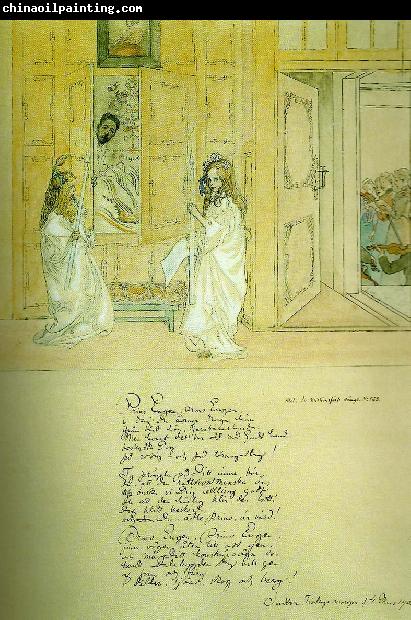 Carl Larsson morgonupvaktning for prins eugen pa lilla hyttnas den