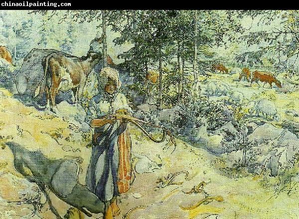 Carl Larsson pa vall i hagen