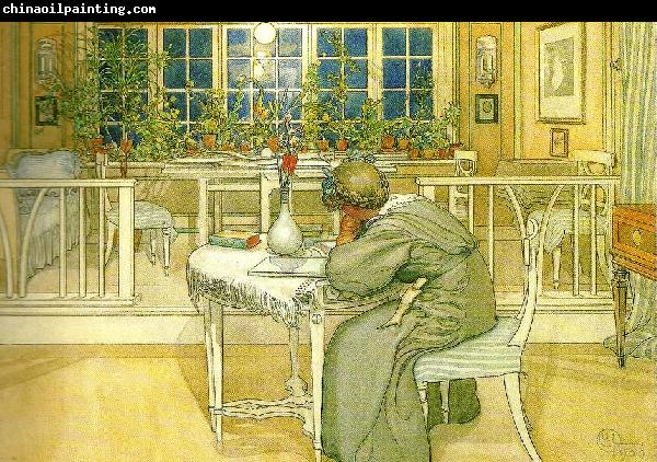 Carl Larsson kvallen forre resan till England