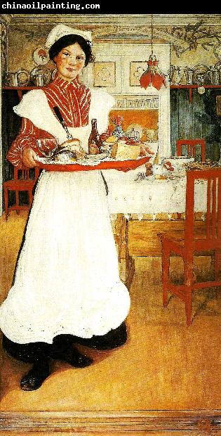 Carl Larsson martina -martina med frukostbrickan