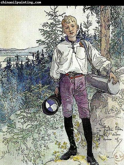 Carl Larsson lllustration till ansnittet till en gosse