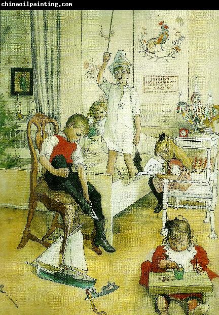 Carl Larsson pa juldagsmorgonen