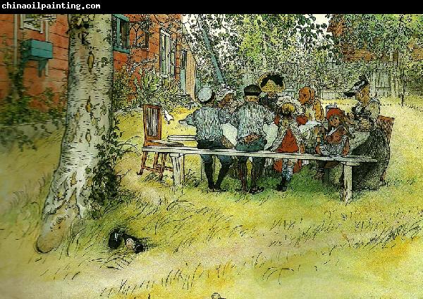 Carl Larsson frukost under stora bjorken