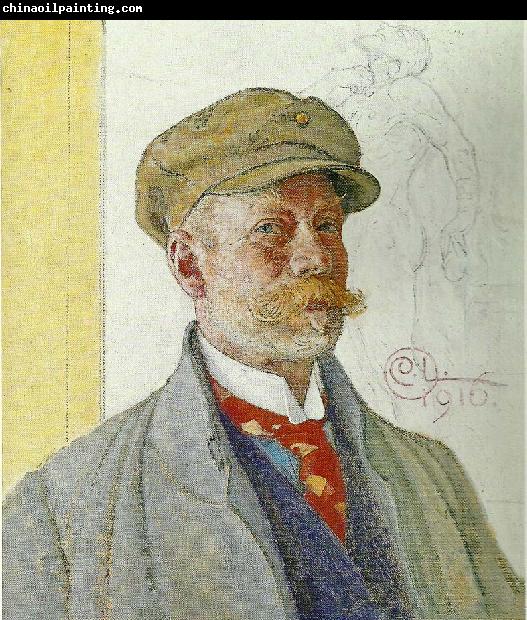 Carl Larsson sjalvportratt-sjalvportratt med kung domalde