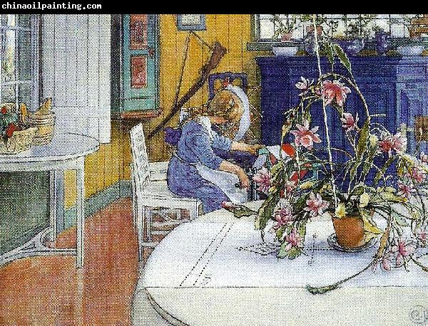 Carl Larsson bobina-interior med kaktus