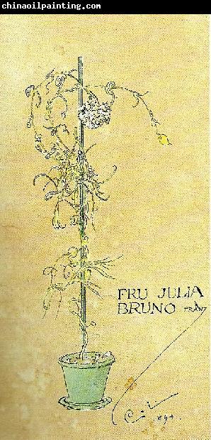 Carl Larsson nejlika i gron blomkruka