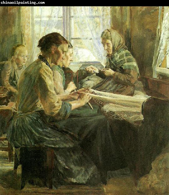 Carl Wilhelmson fiskarkvinnor bindande nat