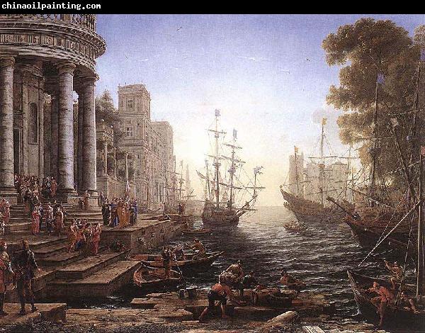 Claude Lorrain Port Scene with the Embarkation of St Ursula