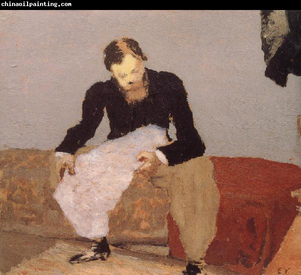 Edouard Vuillard Reading newspapers Russell