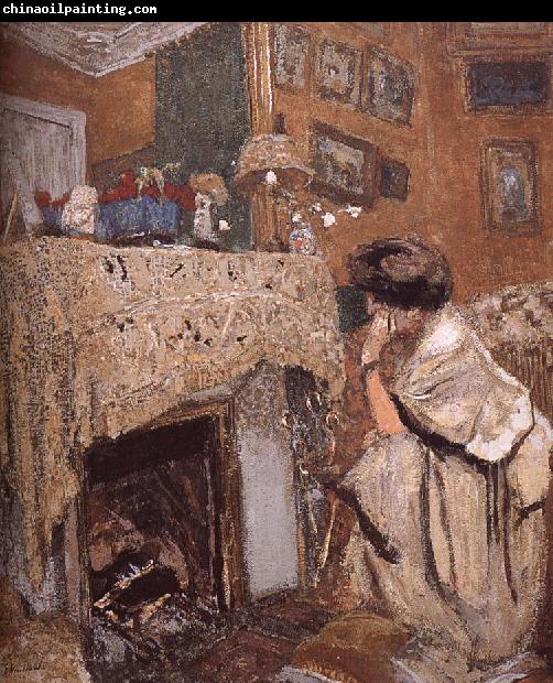 Edouard Vuillard The fireplace black s wife