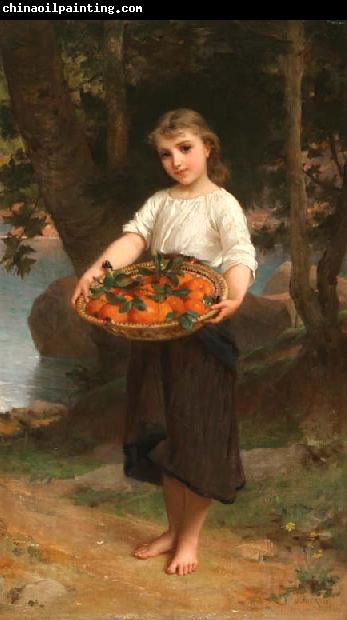 Emile Munier Girl with Basket of Oranges