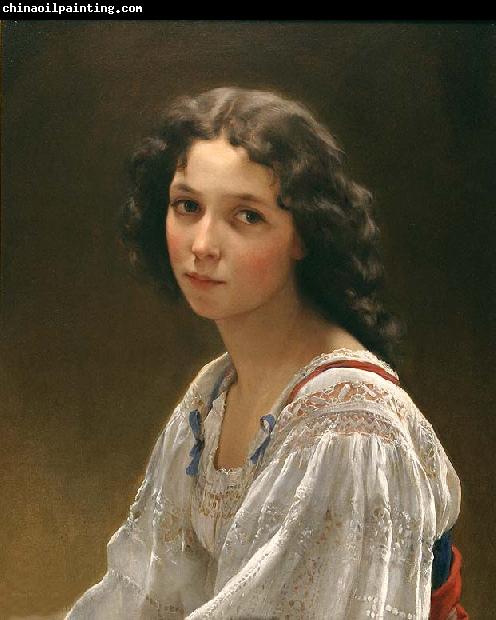 Emile Munier Head of a Young Girl