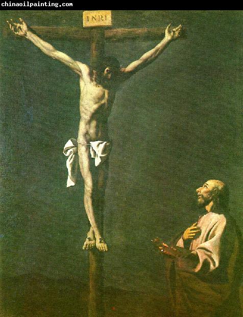 Francisco de Zurbaran st. lucas before christ crucified