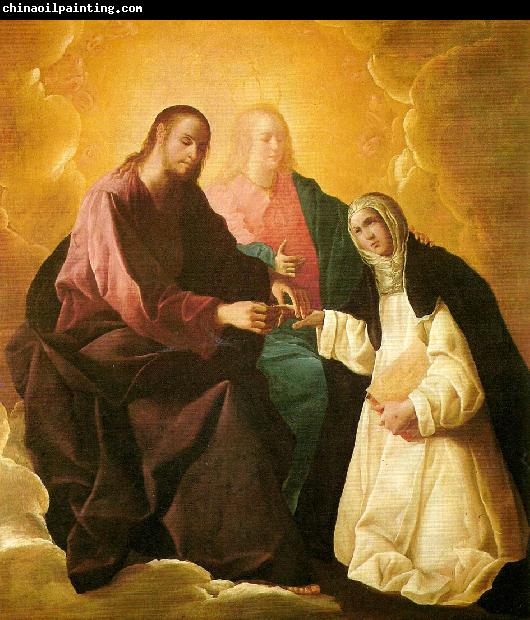 Francisco de Zurbaran mystical betrothal of st,catalina de siena