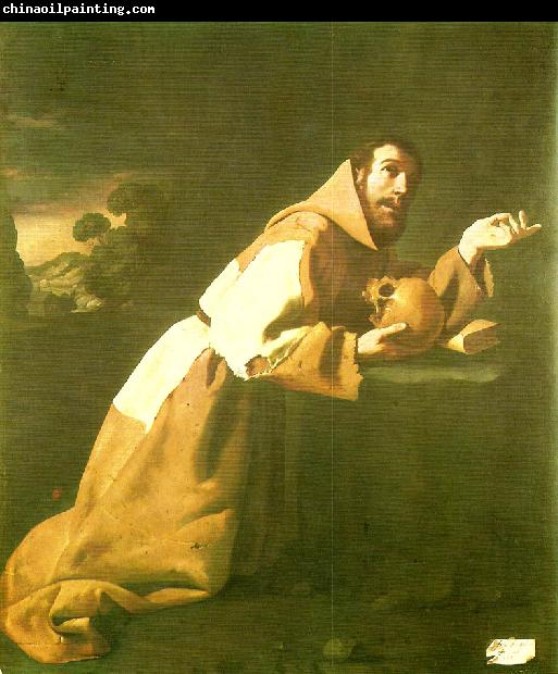 Francisco de Zurbaran francis kneeling