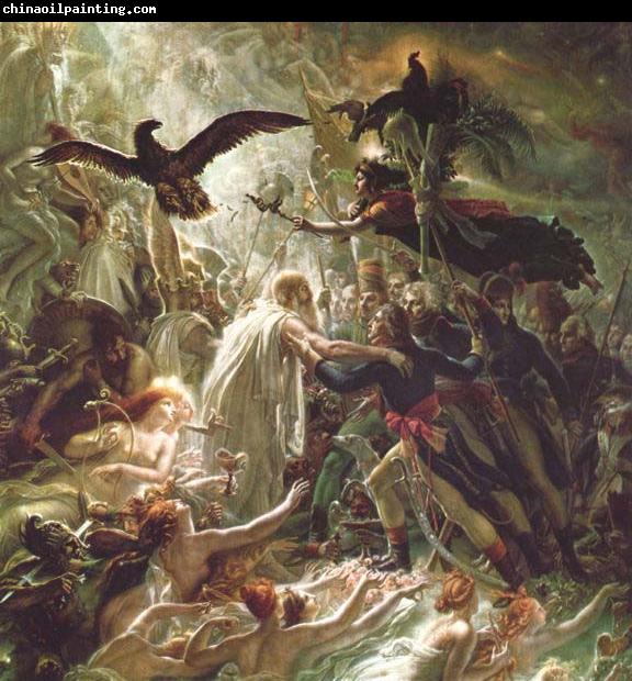 Girodet-Trioson, Anne-Louis Ossian receiving the Ghosts of the French Heroes