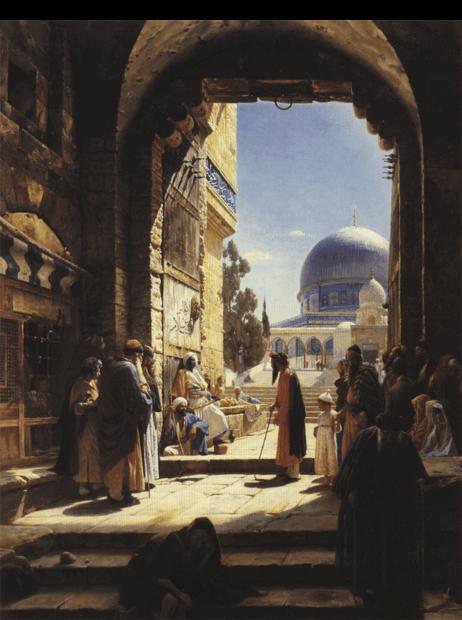 Gustav Bauernfeind At the Entrance to the Temple Mount, Jerusalem