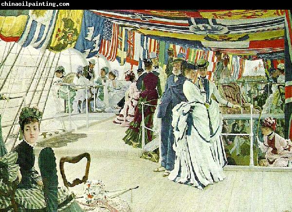 James Tissot festivities aboard ship