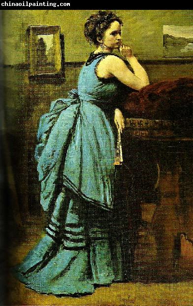 Jean Baptiste Camille  Corot woman in blue