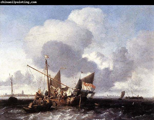 Ludolf Backhuysen Ships on the Zuiderzee before the Fort of Naarden