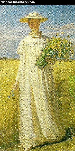 Michael Ancher anna ancher vender hjem fra marken