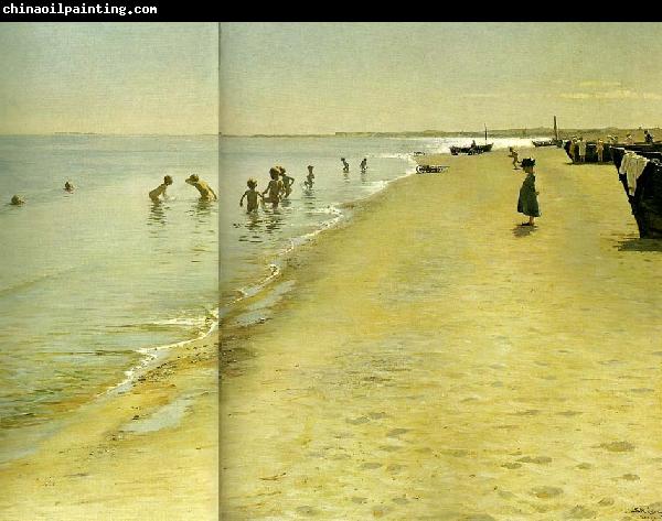 Peter Severin Kroyer sommerdag ved skagen strand