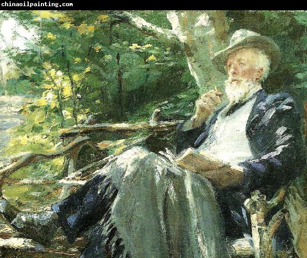 Peter Severin Kroyer digteren holger drachmann i skagens plantage