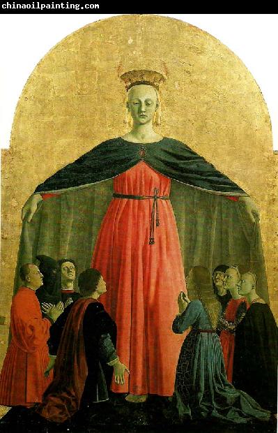 Piero della Francesca madonna della misericordia, central panel of the polyptych of the misericordia