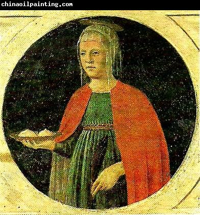 Piero della Francesca st agatha from the predella of the st anthony polyptych