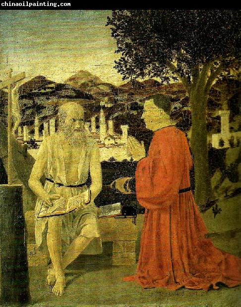 Piero della Francesca saint jerome and a worshipper