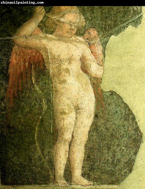 Piero della Francesca cupid returning an arrow to the quiver