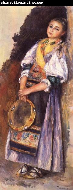 Pierre Auguste Renoir Italian woman witb Iambourine