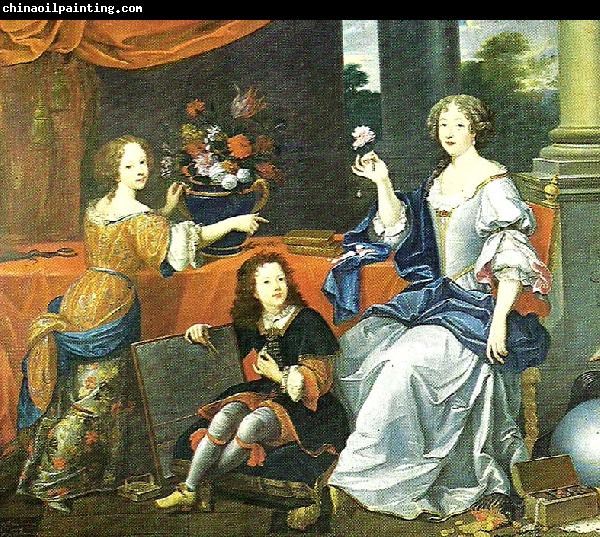 Pierre Mignard mlle de lavalliere and her children, c