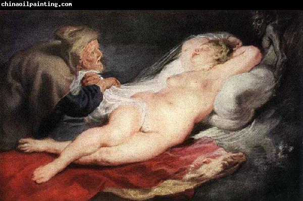 RUBENS, Pieter Pauwel The Hermit and the Sleeping Angelica