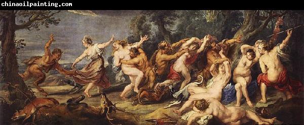 RUBENS, Pieter Pauwel Diana and her Nymphs Surprised by the Fauns