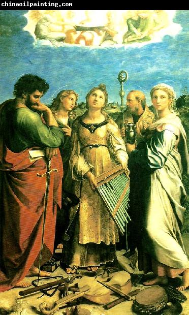 Raphael st. cecilia with ss. paul, john the evangelist, augustine and mary magdalen