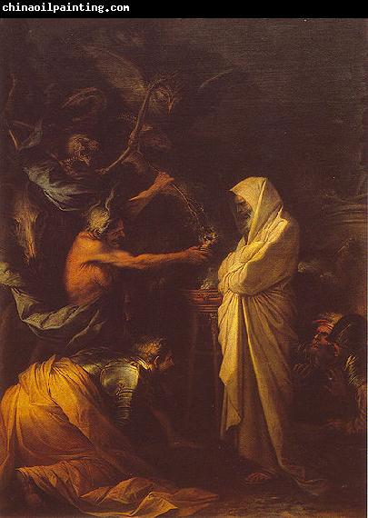 Salvator Rosa L ombre de Samuel apparaissant a Saul chez la pythonisse d Endor.