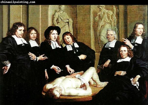 adriaen backer anatomilektion med dr. frederick ruysch dissekerande en ung man