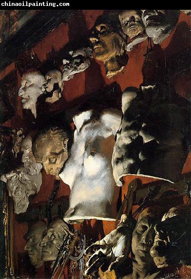 Adolph von Menzel The Studio Wall